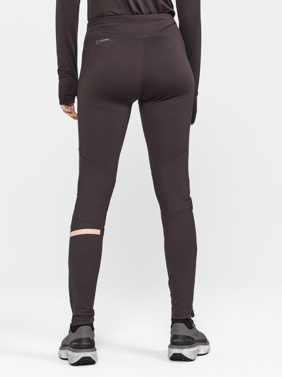 WOMEN'S RUNNING TIGHTS WITH SUPPORT KIPRUN BLACK - Usearch