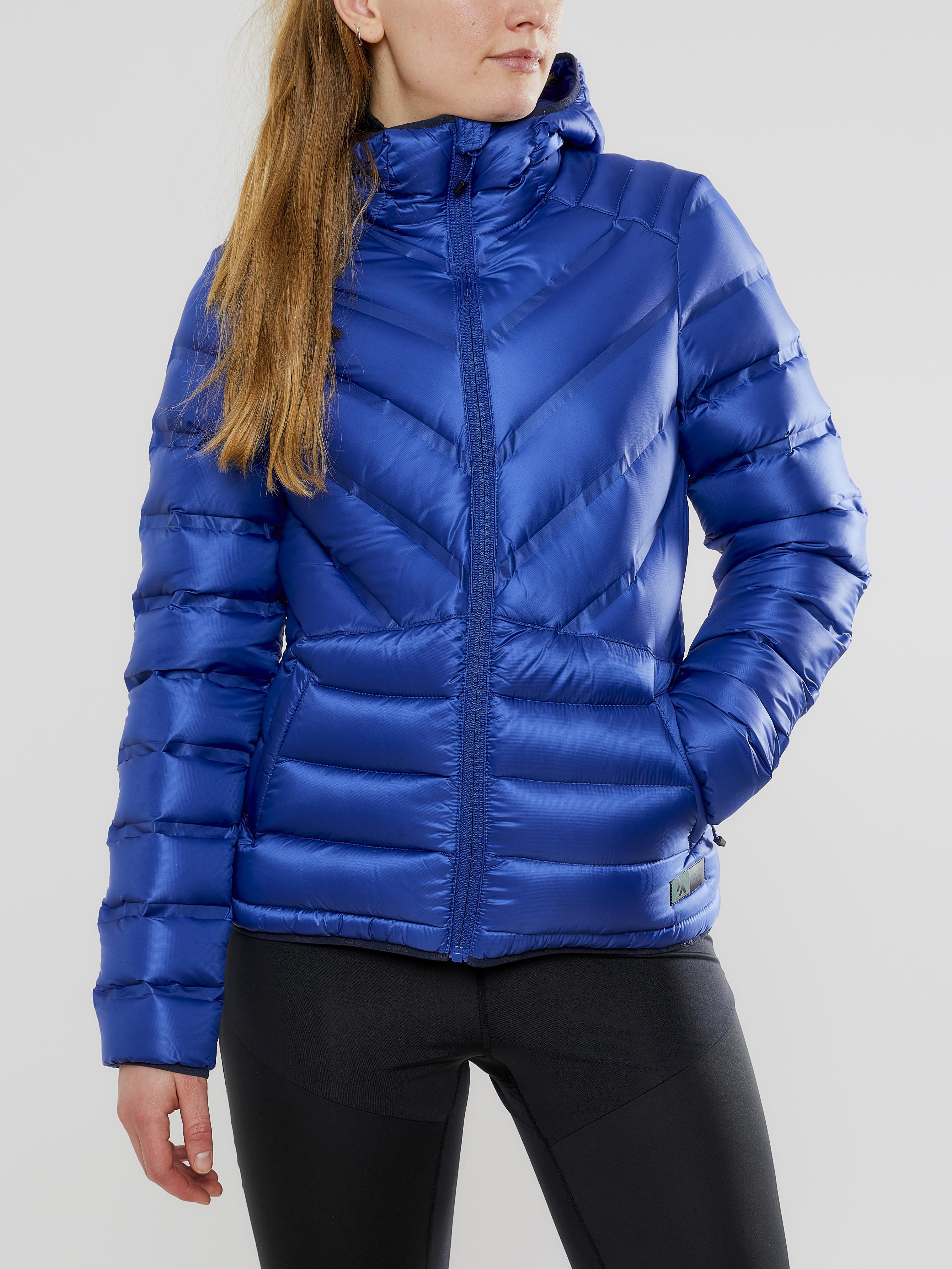 Athleta Dobby Goose Down Bomber outlets Zippered Puffer Jacket Royal Blue Small Women’s