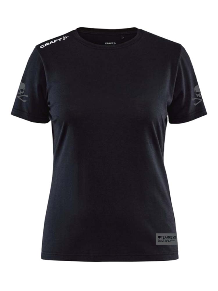 Craft Sports Active Run Logo tech Tee Shirt - Black - Women's