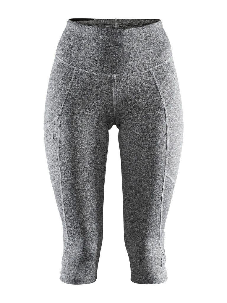 Buy Essential Charcoal Spacedye Hardcore Capri Leggings for Women