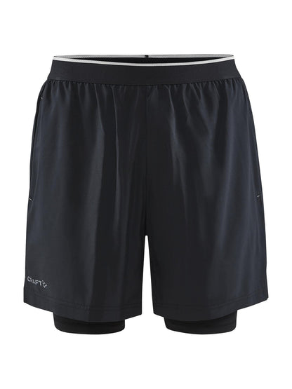 MENS ADV ESSENCE PERFORATED 2-IN-1 STRETCH SHORTS Craft Sportswear NA