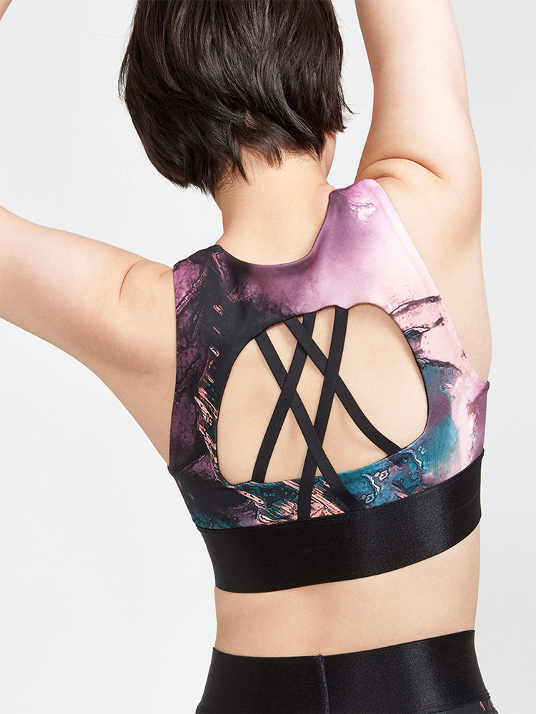 Sports Bra Top with a Hood ABSTRACT E-store
