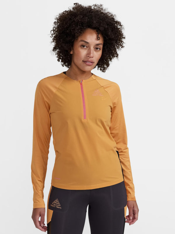 Trail running performance clothing for women