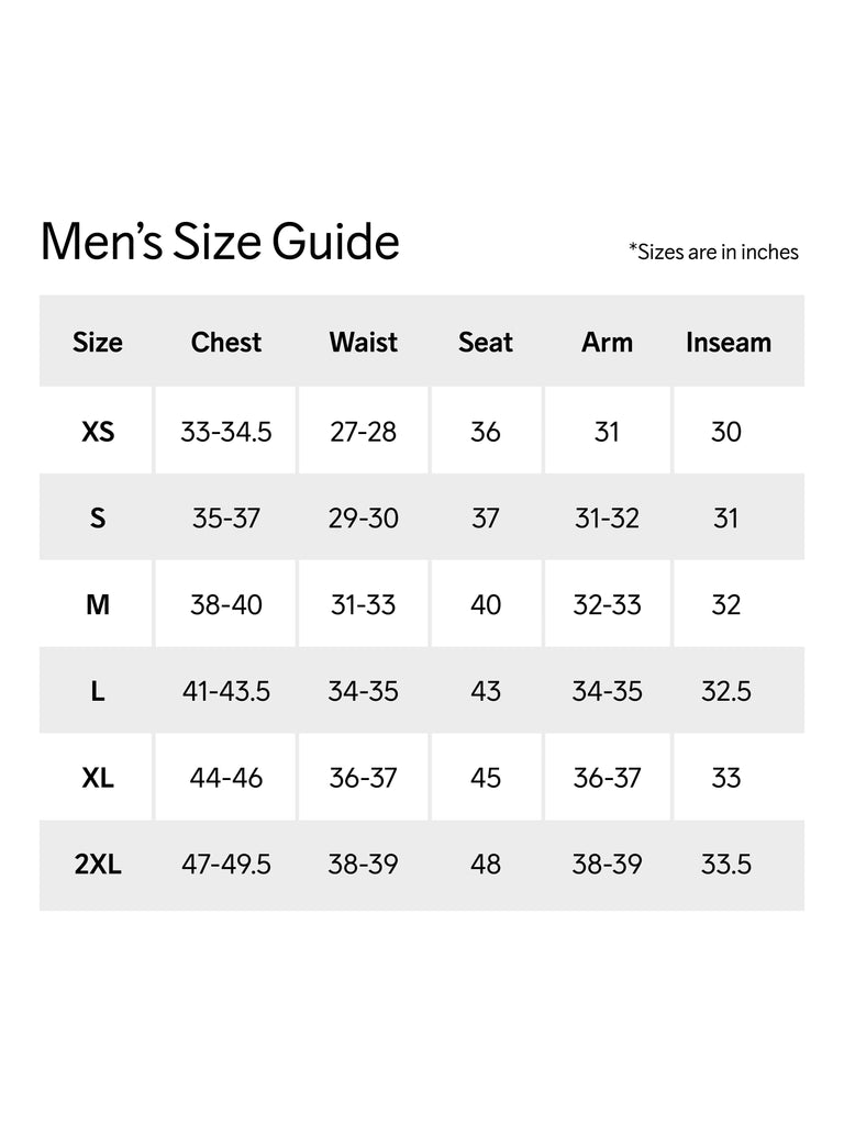 MEN'S SIZE CHART - BeKeane Healthy & Fit